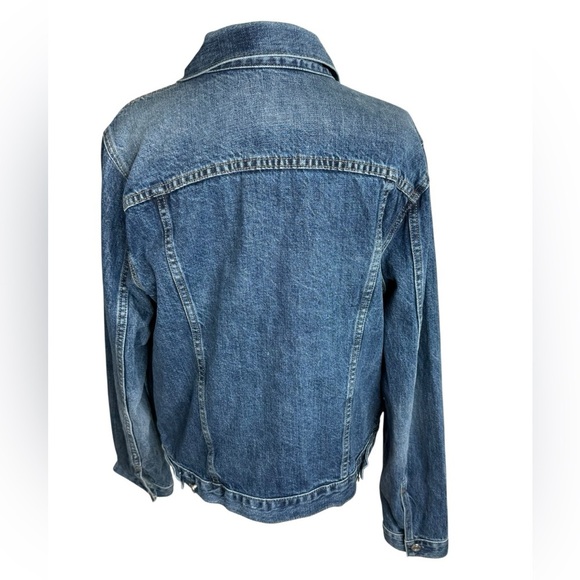 GAP trucker style Blue Jean Jacket size large closet staple - Picture 4 of 13